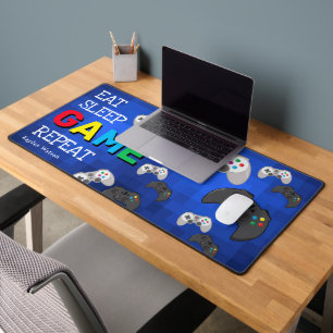 Funny Eat, Sleep, Game, Repeat Gamer  Desk Mat