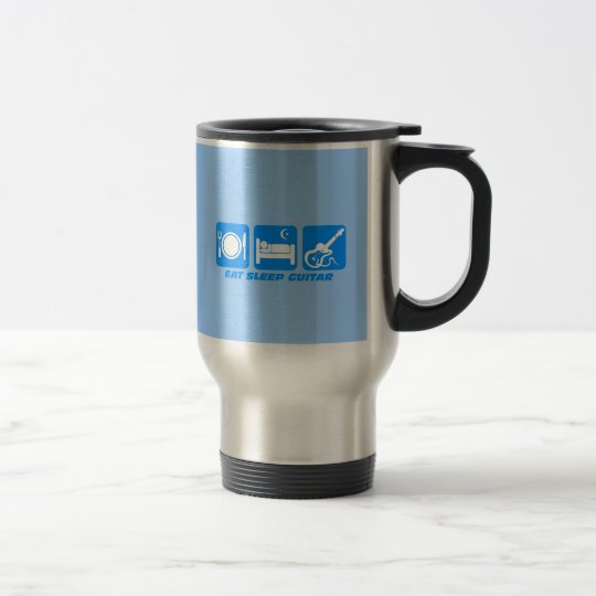 Funny eat sleep guitar travel mug