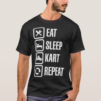 Funny eat sleep kart karting gokarts repeat kid T-Shirt