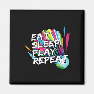 Funny Eat Sleep Play Repeat Player Gift Love Tee Magnet