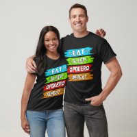 Funny eat sleep poker repeat unisex gambling