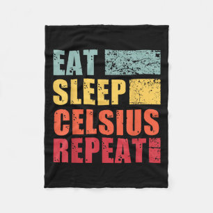 Funny Eat Sleep Quotes Cryptos Uni Black Modern Fleece Blanket