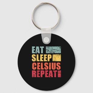 Funny Eat Sleep Quotes Cryptos Uni Black Modern Keychain
