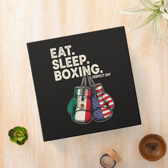 Funny Eat Sleep Repeat Boxing Binder (In Situ)