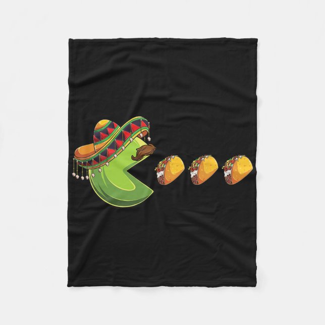 Funny Eatingtacos Cinco De Mayo Boys Kids Boys Men Fleece Blanket (Front)