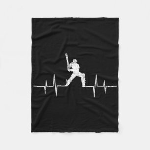 Funny Ecg Cricket Game Lover Gifts Cool Cricket He Fleece Blanket