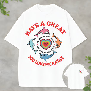 Funny Eco Awareness We Love Microplastics Dolphin T-Shirt