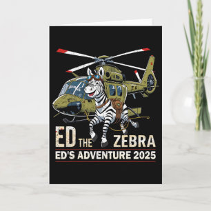 Funny Ed The Zebra 2025 Adventure Retro Vintage 2 Card