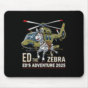 Funny Ed The Zebra 2025 Adventure Retro Vintage 2  Mouse Pad