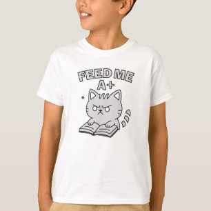 Funny Edgy Cat Book T-Shirt