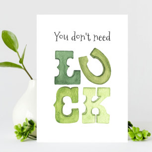 Funny Editable Irish Luck St Patricks Day Card