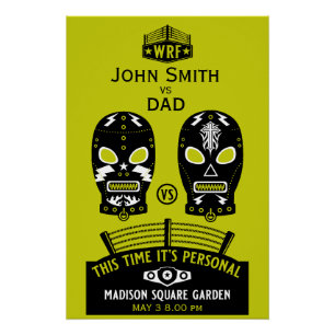 Funny Editable Wrestling Contest Poster