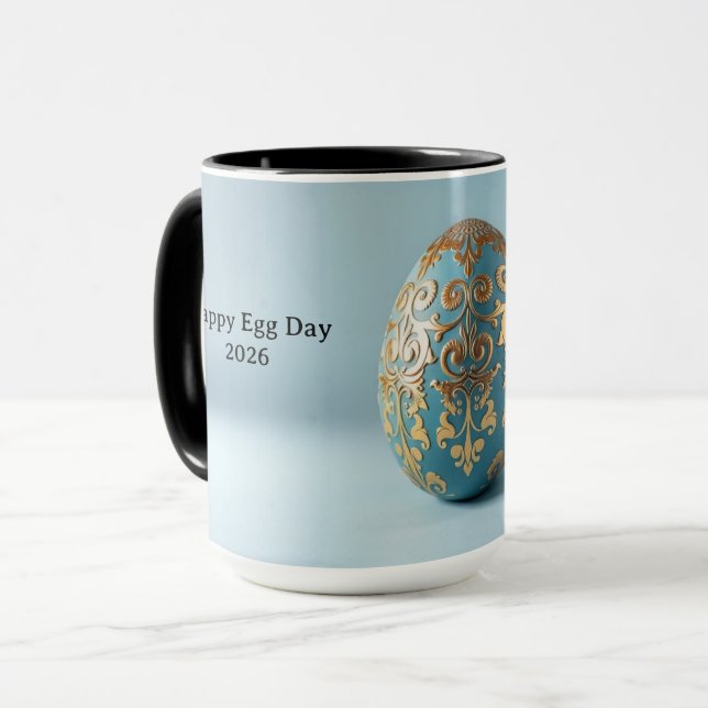 Funny Egg-cellent Day Pun Personalized Mug (Front Left)