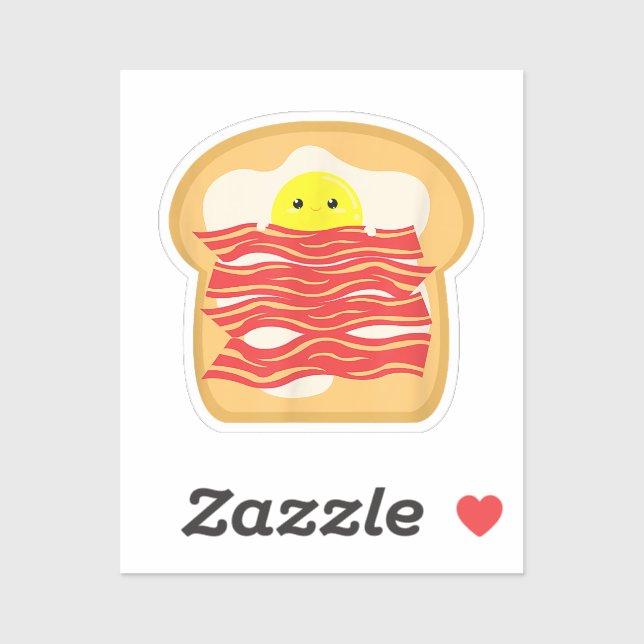 Funny Egg In A Bacon Toast Bed T-Shirt - Food Brea (Sheet)