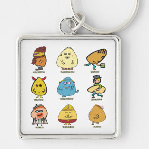 Funny Egg Puns Keychain