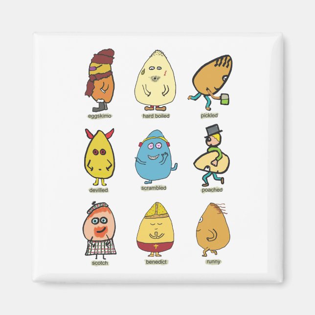 Funny Egg Puns Magnet (Front)