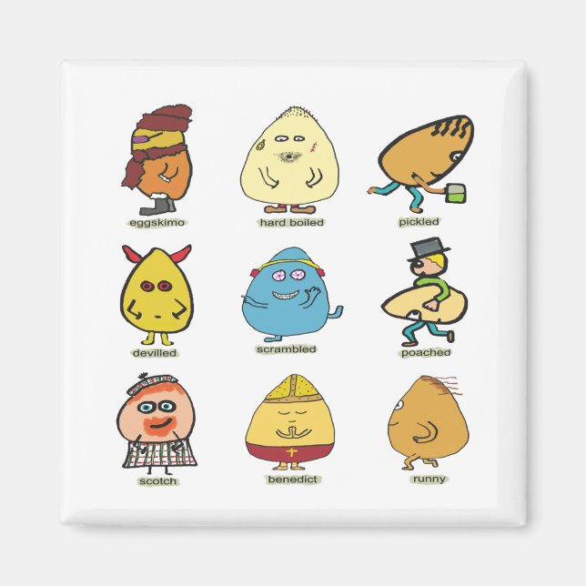 Funny Egg Puns Magnet (Front)