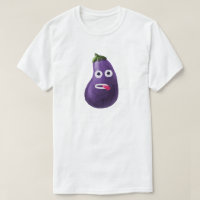 Funny Eggplant Cartoon Character Cute Vegetable