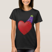 Funny Eggplant With Big Heart Fruit Vegetable Vega