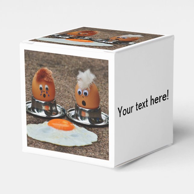 Funny eggs favor box (Front Side)