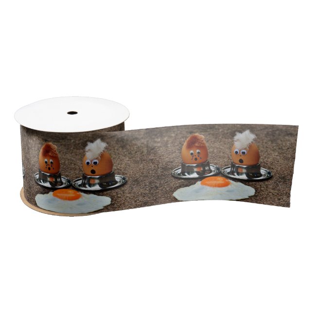 Funny eggs satin ribbon (Spool)