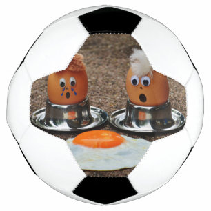 Funny eggs soccer ball