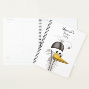 Funny Egret Cartoon Planner