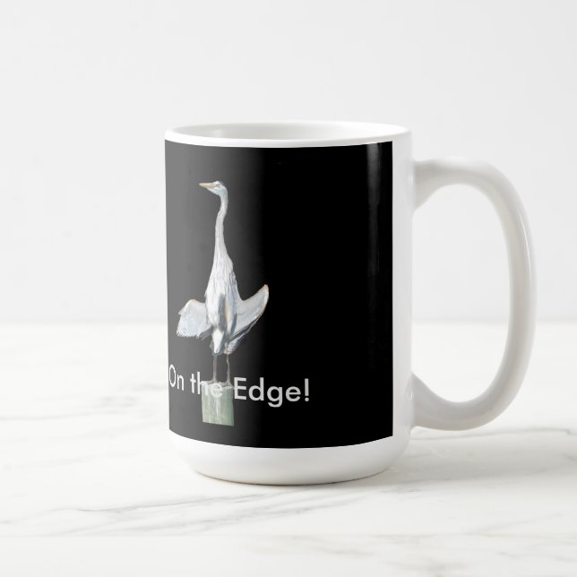 Funny Egret heron coffee mug (Right)
