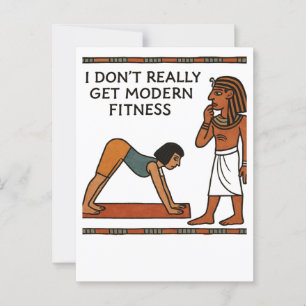 Funny Egyptian Fitness Humour Postcard
