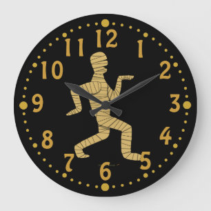 Funny Egyptian Mummy Halloween Custom Clock w/Mins