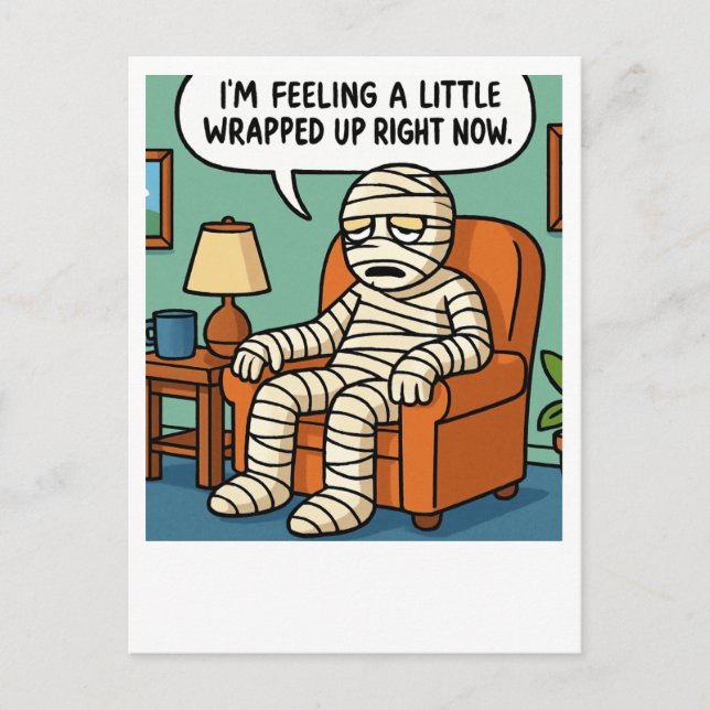 Funny Egyptian Mummy Joke Carte postale (Devant)