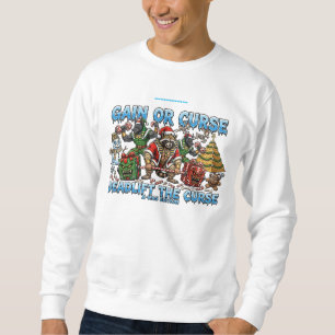 Funny Egyptian Pharaoh Raccoon Santa Christmas Gym Sweatshirt