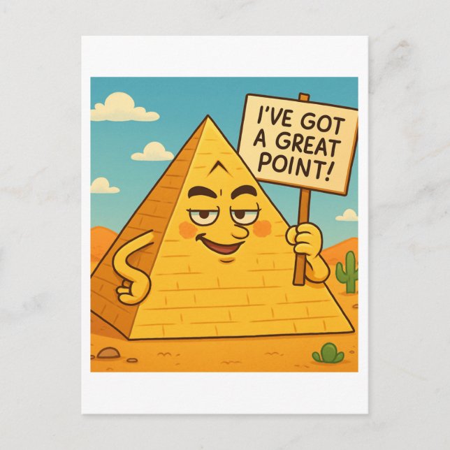 Funny Egyptian Pyramid Joke Postcard (Front)