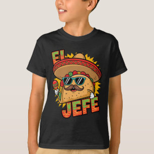 Funny El Jefe Taco Cinco De Mayo Mexican Men Women T-Shirt