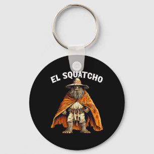 Funny El Squatcho - Western Mexican Bigfoot Sasqua Keychain