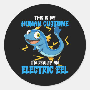 Funny Electric Eel Costume Design Animal Lovers El Classic Round Sticker
