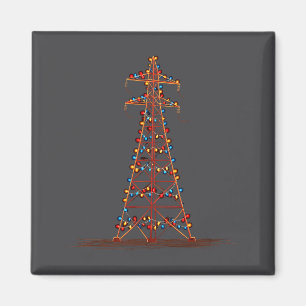 Funny Electric Pylon Christmas Graphics Lights Lov Magnet