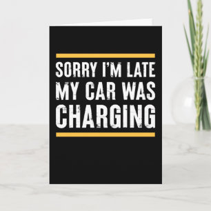 Funny Electric Vehicle EV Car Gift for Men & Women Card