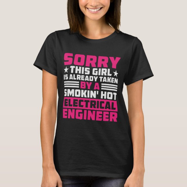 Funny Electrical Engineer Girl T-Shirt (Front)