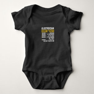 Funny  Electrician Apparel, Hourly Rate Men Baby Bodysuit