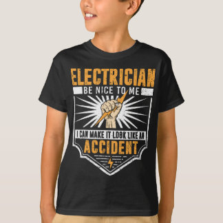 Funny Electrician Art Men Women Work Electrical En T-Shirt