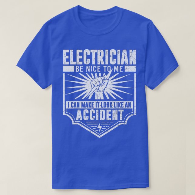 Funny Electrician Art Men Women Work Electrical En T-Shirt (Design Front)
