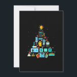 Funny Electrician Christmas Tree Card<br><div class="desc">Funny Electrician Christmas Tree</div>
