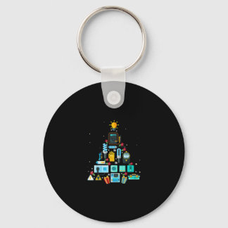 Funny Electrician Christmas Tree Keychain
