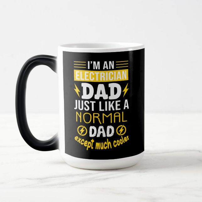Funny Electrician Dad Gift Magic Mug (Left)