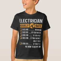 Funny Electrician Gifts - Electrician Hourly Rate