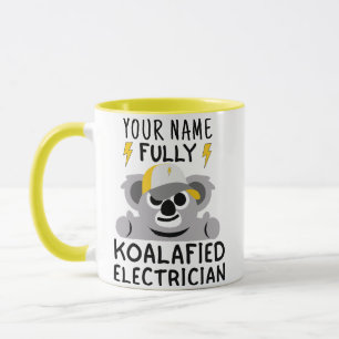 funny electrician gifts - Kwala pun Electrician Mug