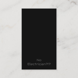 Funny electrician light bulb illuminates the dark business card