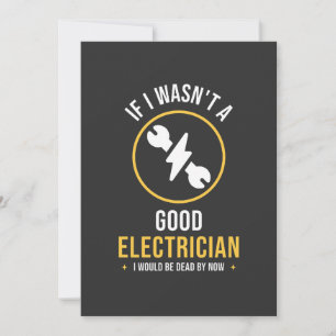 Funny Electrician Quote Invitation