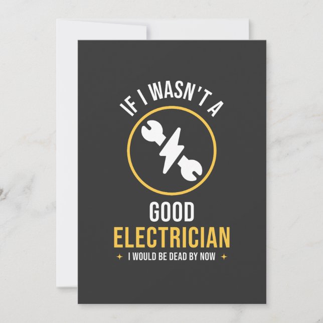 Funny Electrician Quote  Invitation (Front)